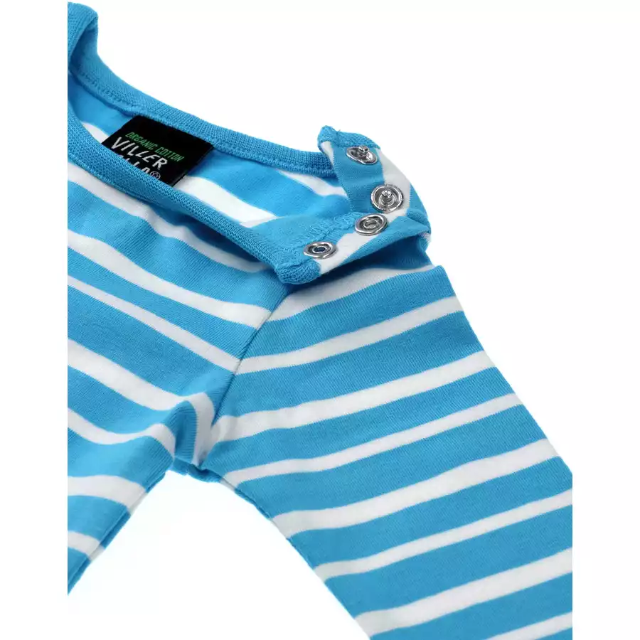 Villervalla Body Langarm Stripes meeresblau