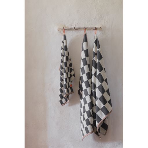 Mette Ditmer Retro 2-pak Håndklæde, Dark Grey, 40x55 cm