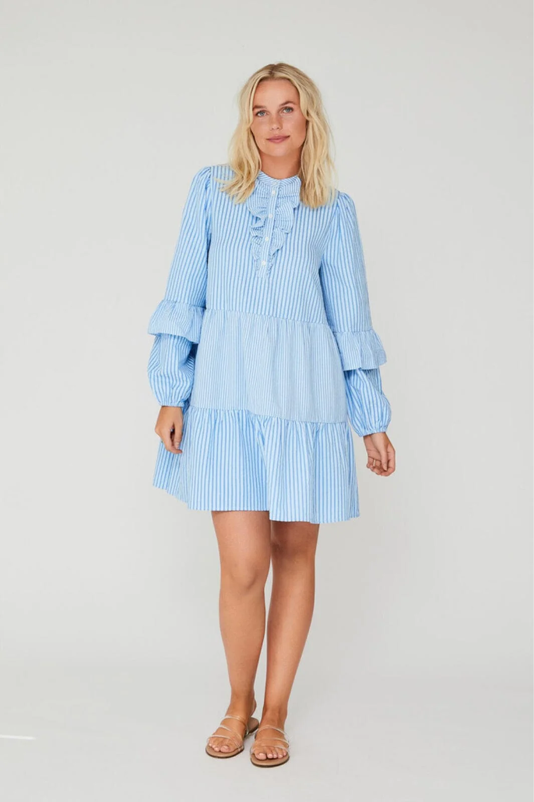 A-View Karin Dress 112 blue white stribe
