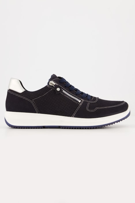 Ara Leder-Sneaker, Zipper, Wechselfußbett, Weite H