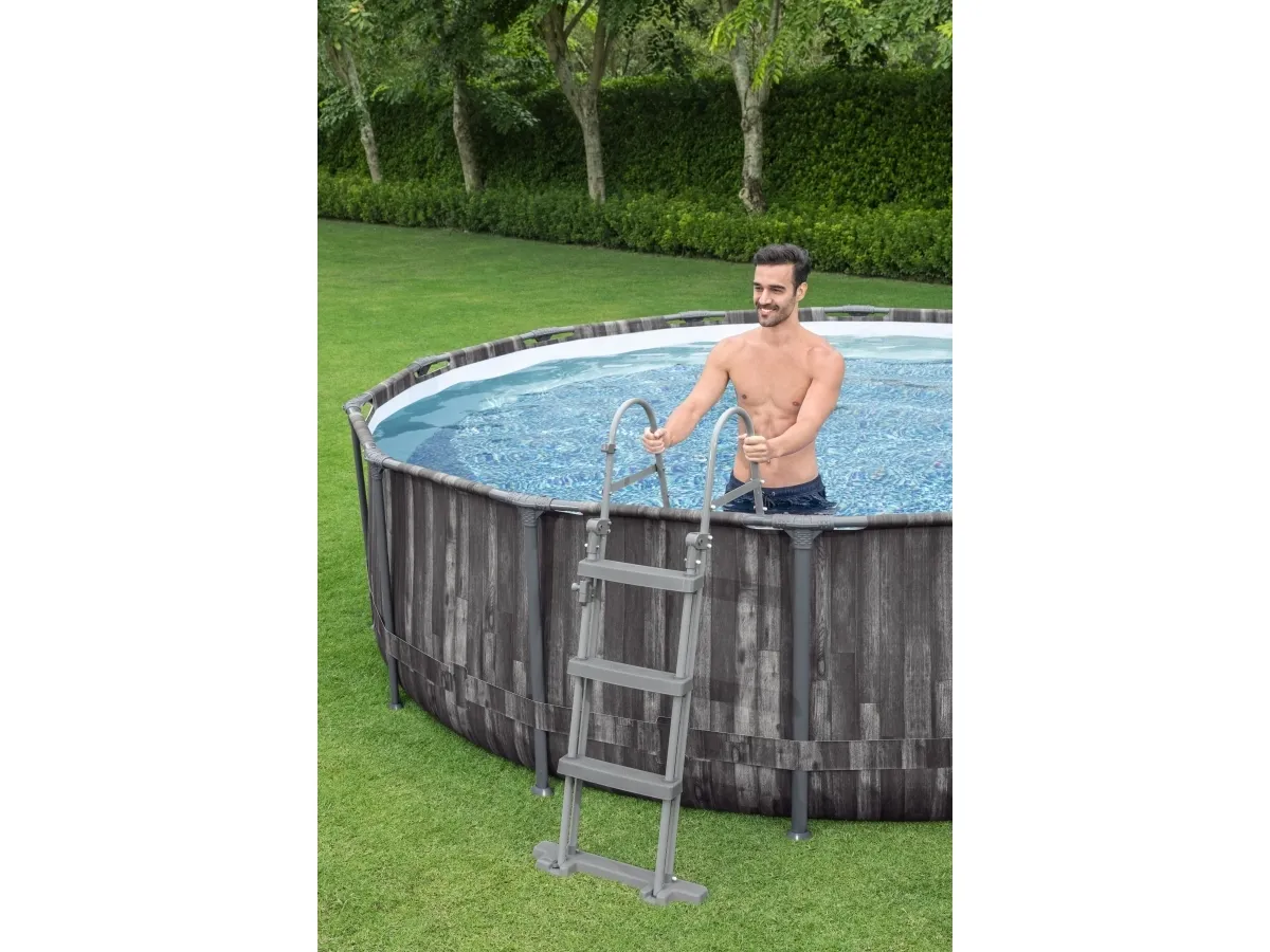 Bestway 5614Z, 13030 L, Indrammet pool, Voksen & barn, Stige, Træ, 47,4 kg