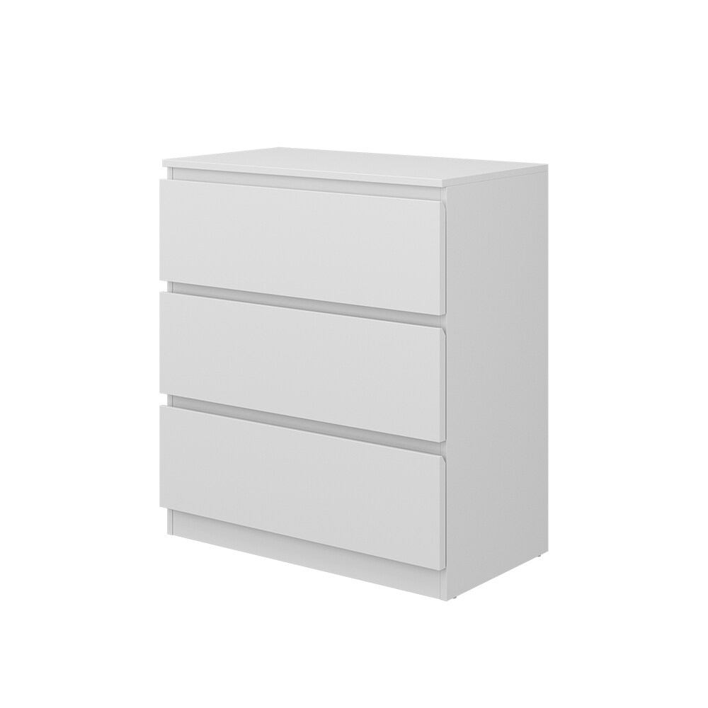 Vicco Kommode Calisto, Weiß 70 x 78,5 cm, mit 3 Schubfächer, Highboard, Schrank