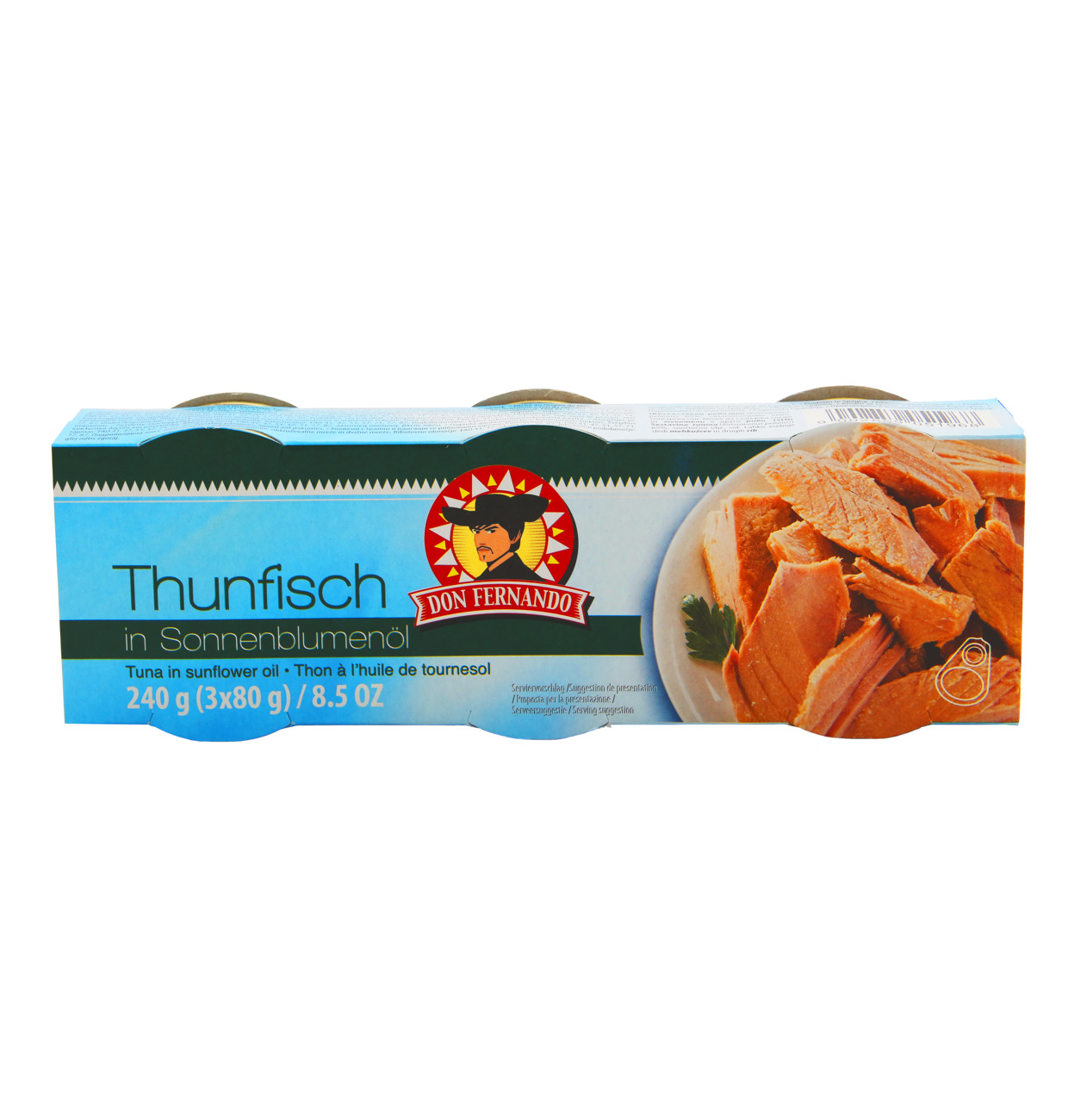 Don Fernando Thunfisch in Sonnenblumenöl 240g (3x80g) MHD:30.5.30