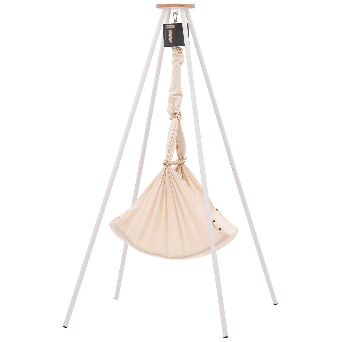 NonomoNonomo   Federwiege mit Move anthrazit und Tipi weiss almond