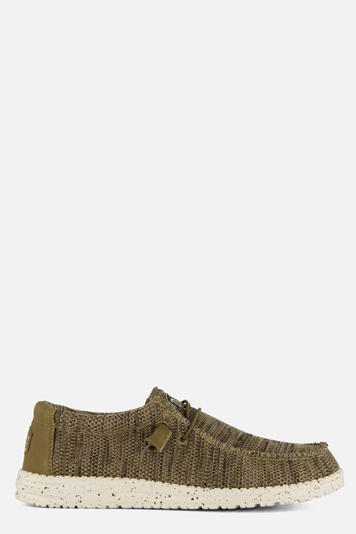 HEYDUDE Wally Sox Instappers bruin Canvas