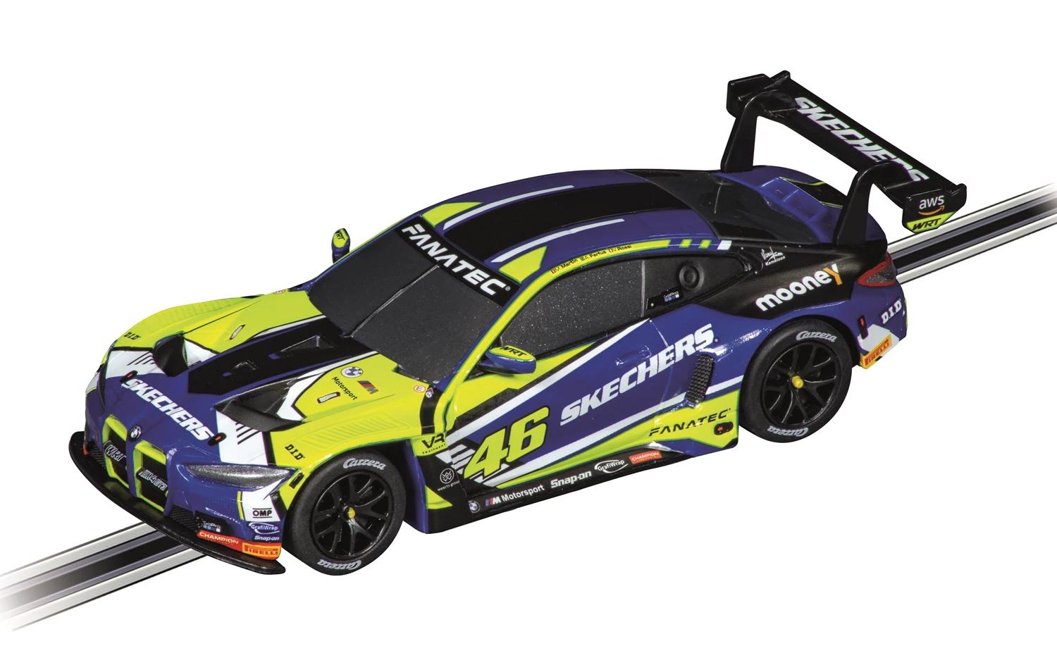 Rennbahnauto GO! BMW M4 GT3, Valentino RossiSlotcar mit offizieller Lizenz für Carrera GO!