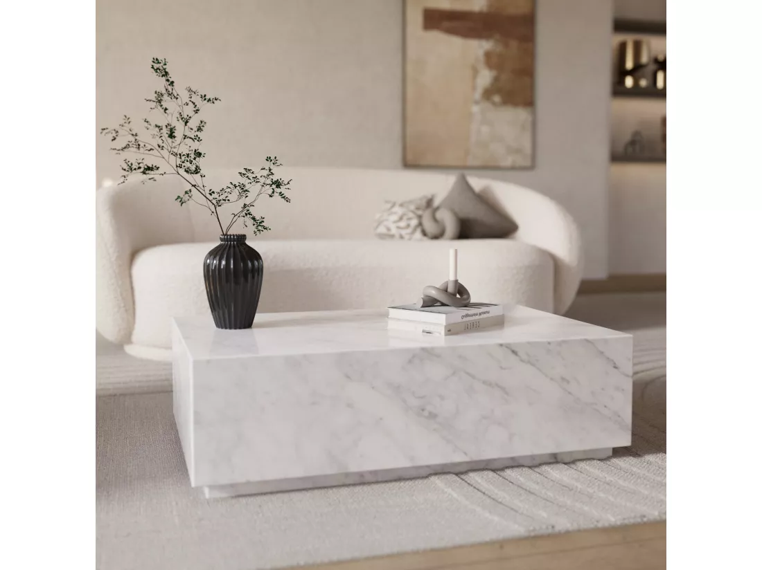 Ensemble canapé, fauteuil et table basse 4 personnes - Izaé