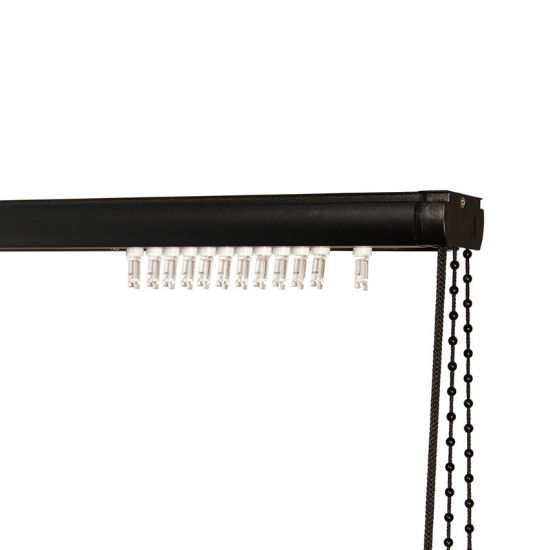 Lamellgardin skinne soft 100 cm sort