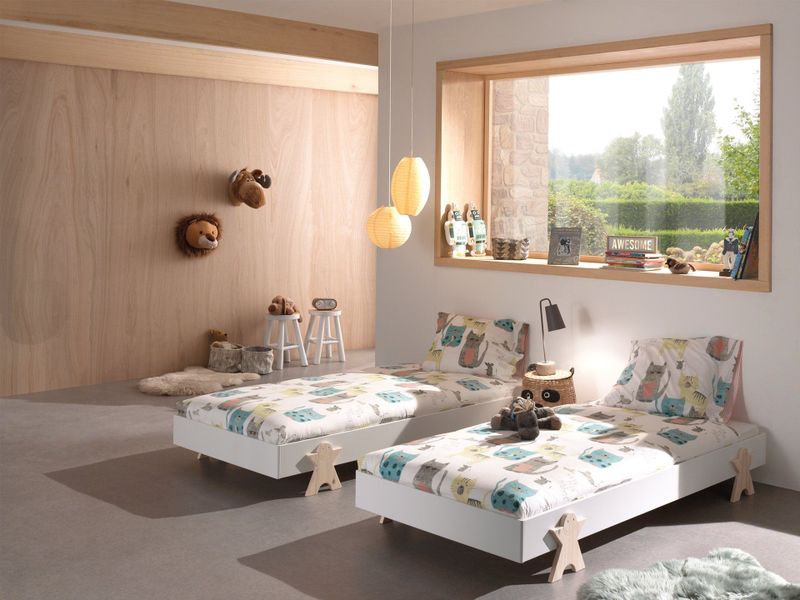 Vipack - Modulo Smiley - Eenpersoonsbed - Wit - Stapelbaar - 90x200