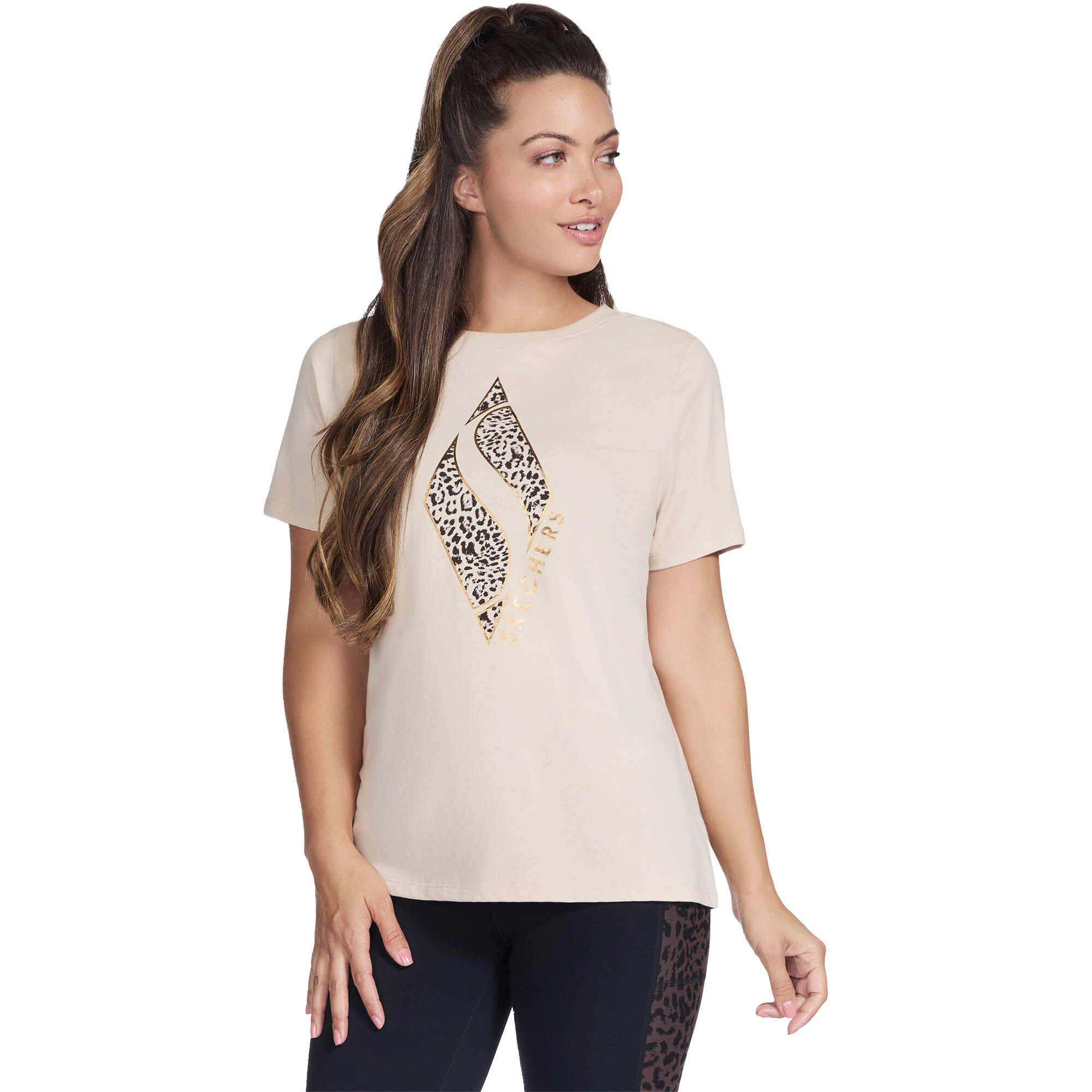 SkechersDiamond Cheetah Short Sleeve