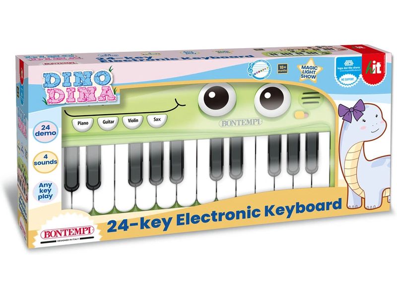 Bontempi Musikinstrument Elektronik-Keyboard blau 24 Tasten Musikalisches Spielzeug
