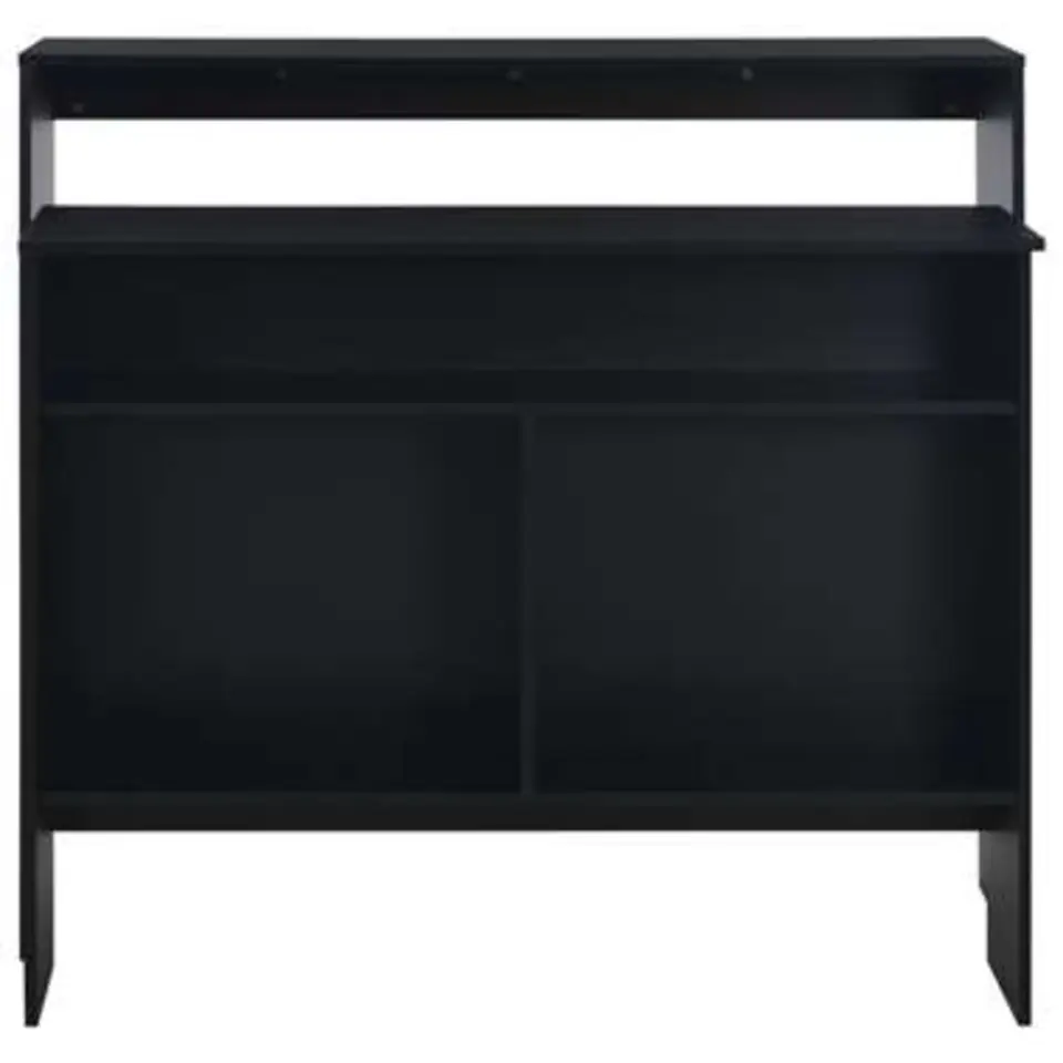 vidaXL - Bartafel - Zwart - Bewerkt hout