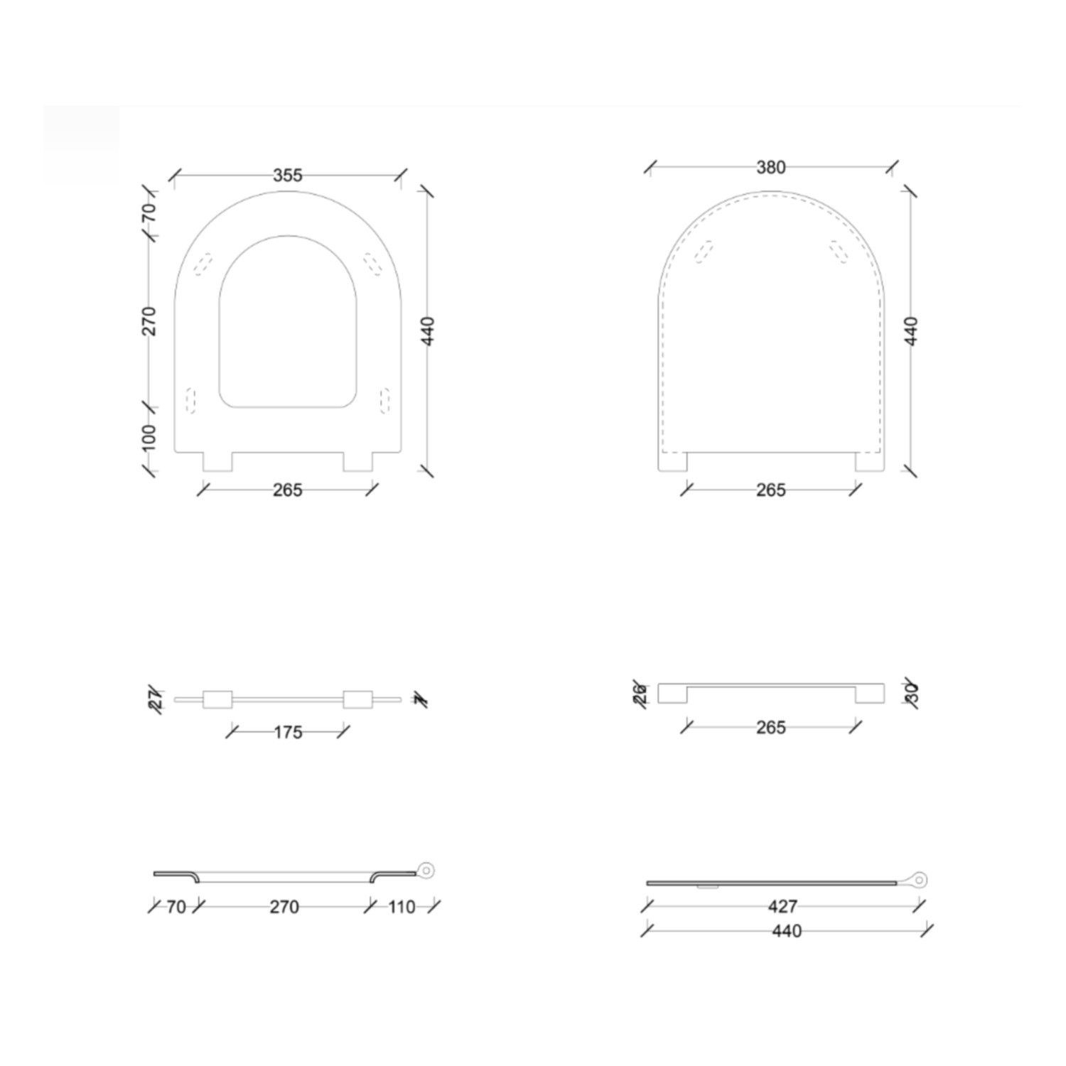 Salenzi Form Slim toiletzitting mat wit