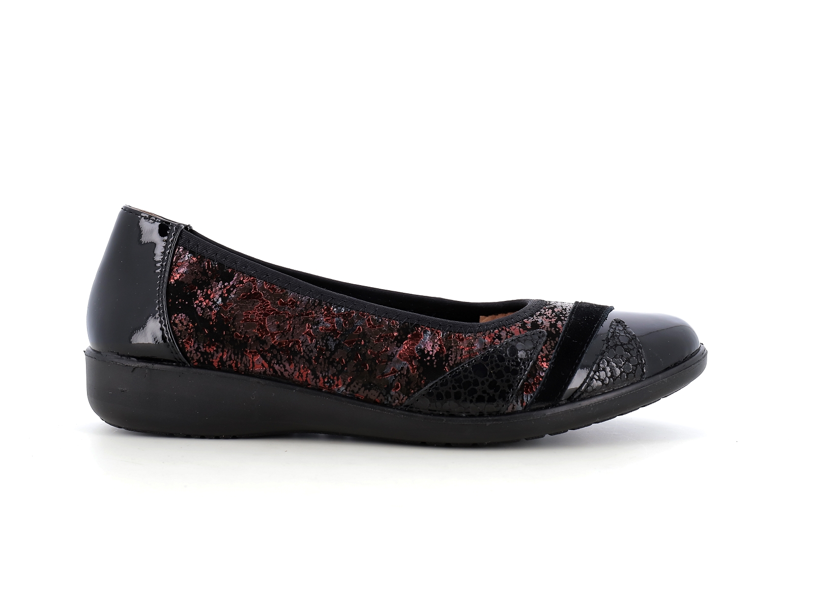 Inea-NOVAK Cuir Noir Rouge