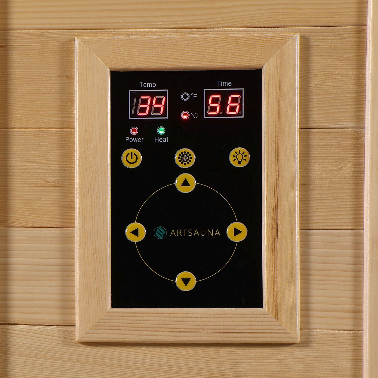 Artsauna Infrarotkabine Wärmekabine Esbjerg mit Triplex-Heizsystem & Hemlockholz