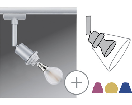 Paulmann URail spot 1-lamps chroom/mat 230V