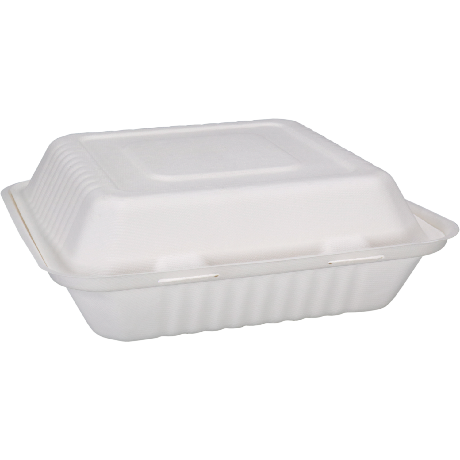 Depa Bak, Bagasse (suikerrietpulp), 1200ml, maaltijdbox, 23x23x7.8cm, wit