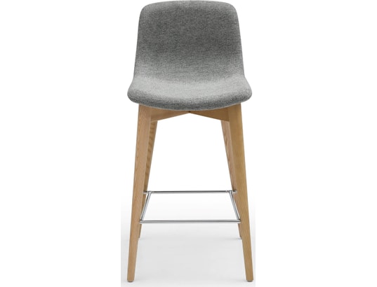 CONCEPT1 - Tabouret de bar Lot de 2 T. Katy gris clair tissu (plan)