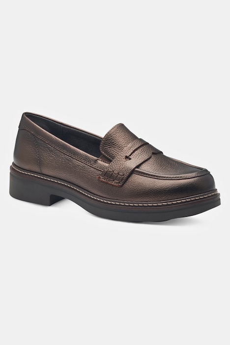 Tamaris Leder-Loafer, Zierspange, Wechselfußbett