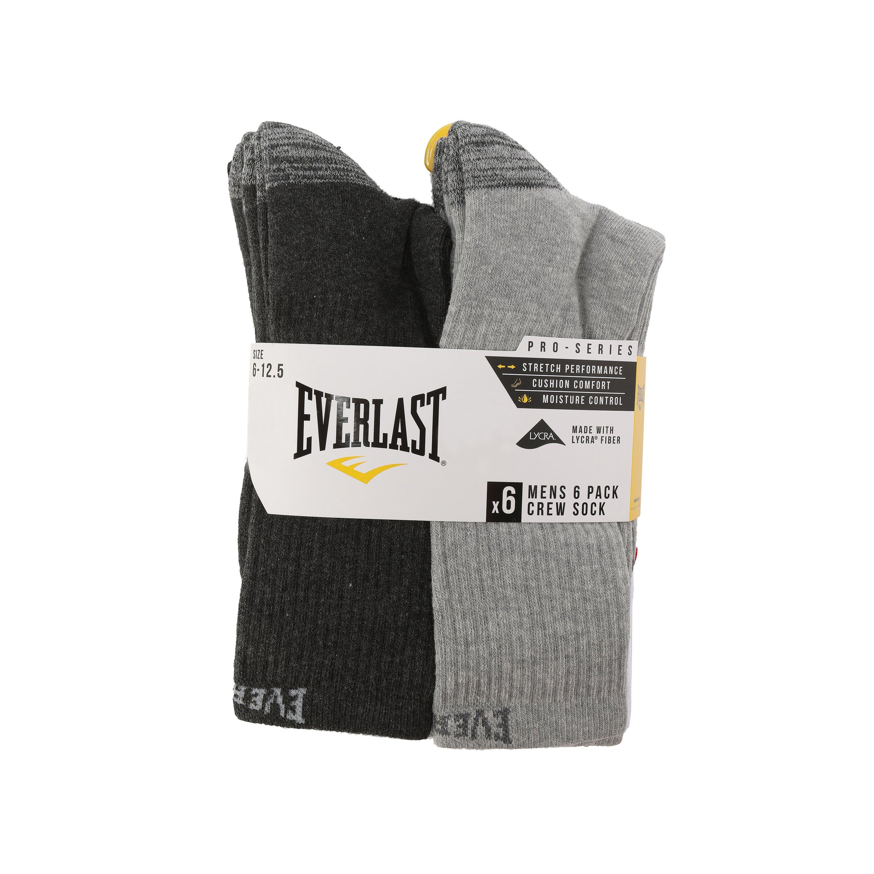 Everlast 6pk Crew Sock Mens
