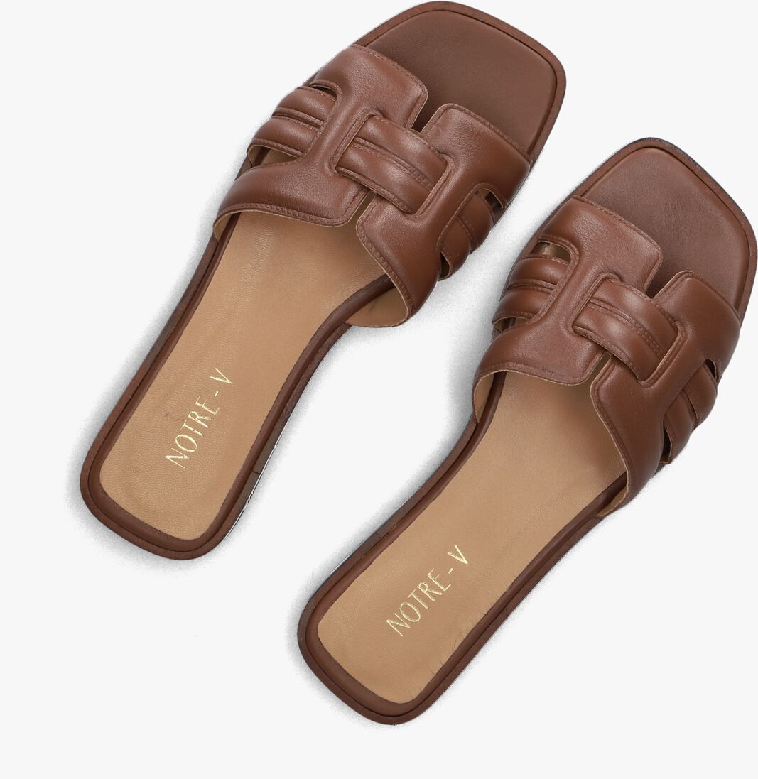bruine notre-v slippers as-14135
