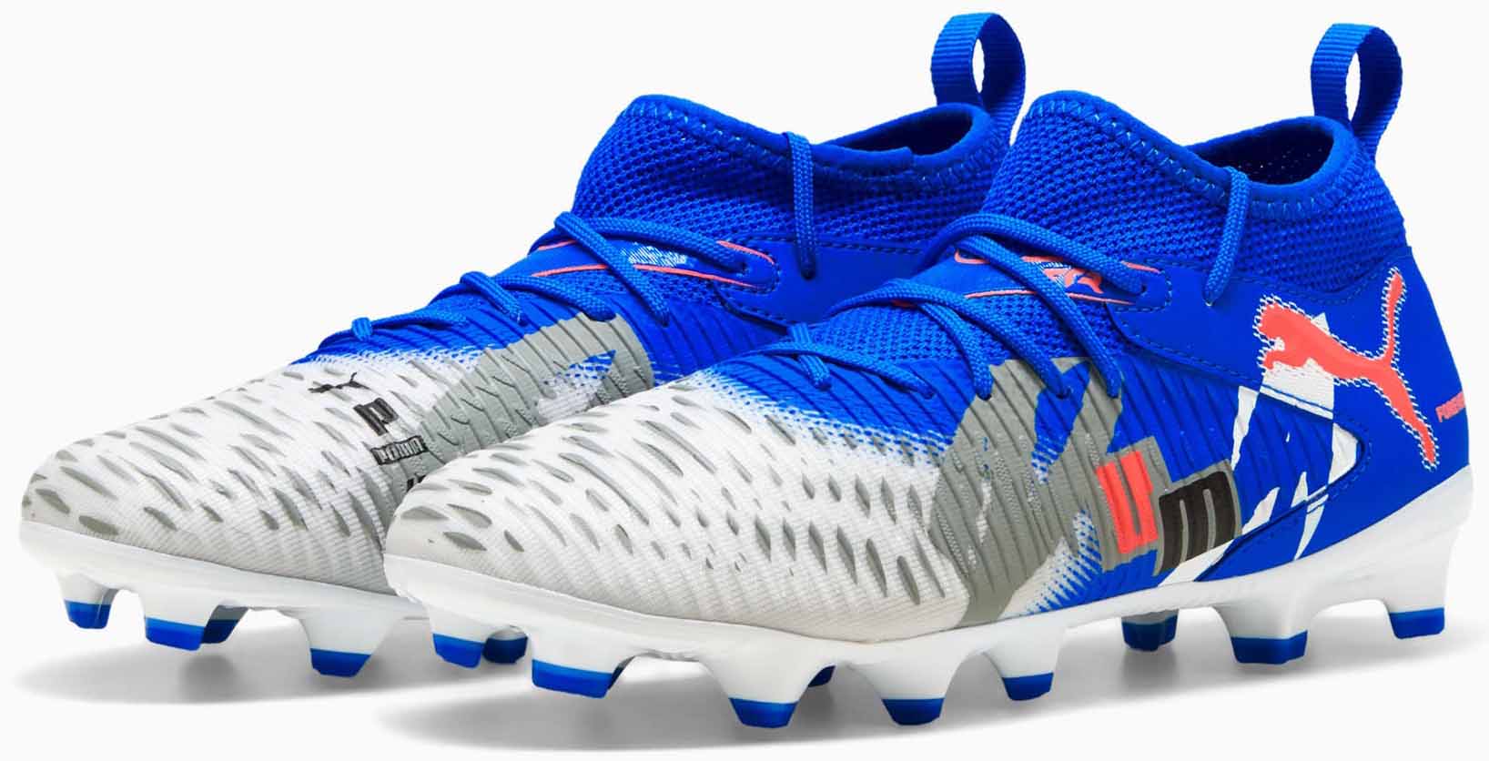 Future 8 Match Forever FG/AG Junior PUMA White/Ultra Blue/Feather Gray/Puma Black/Glowing Red