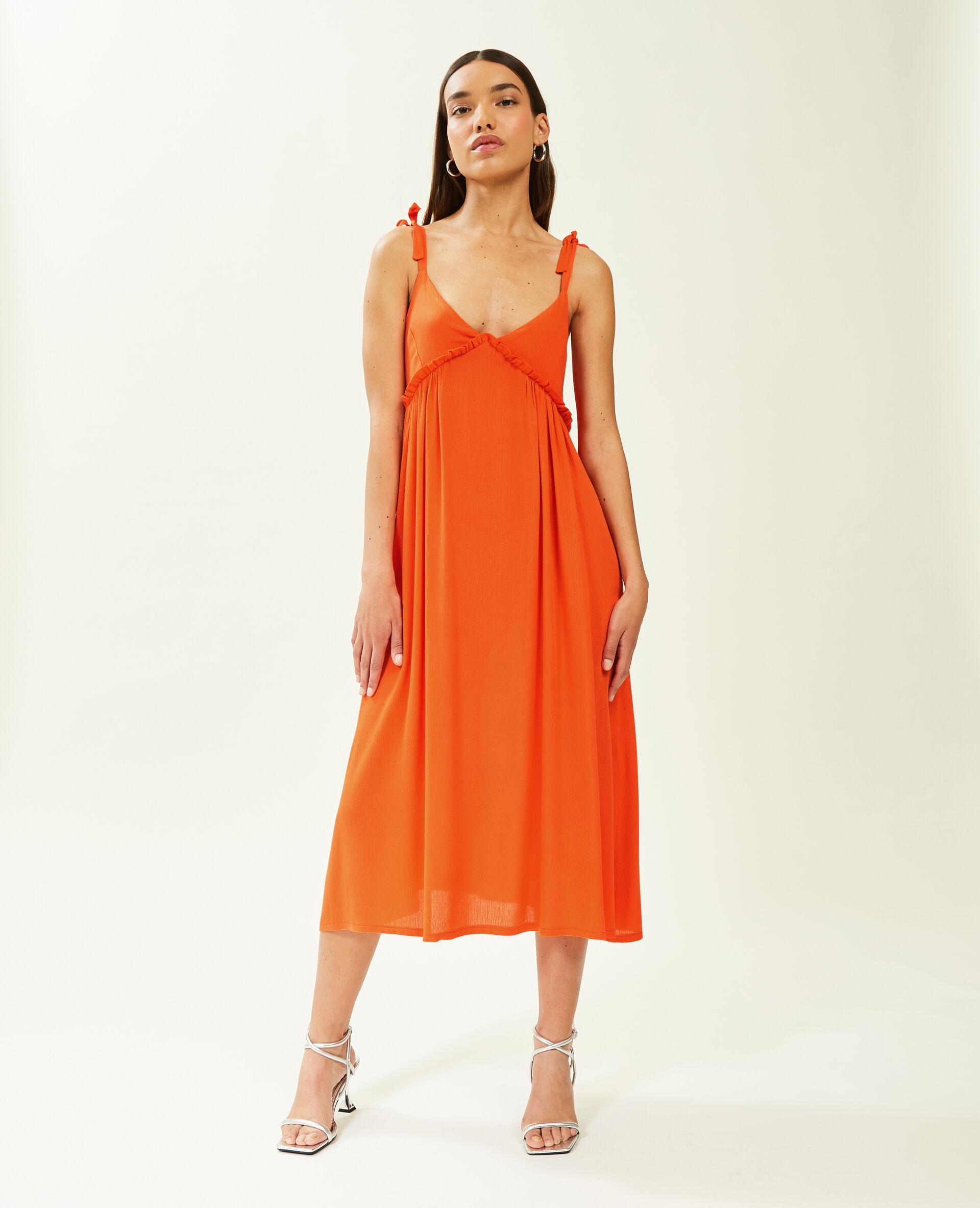 Robe longue triangle - Rose