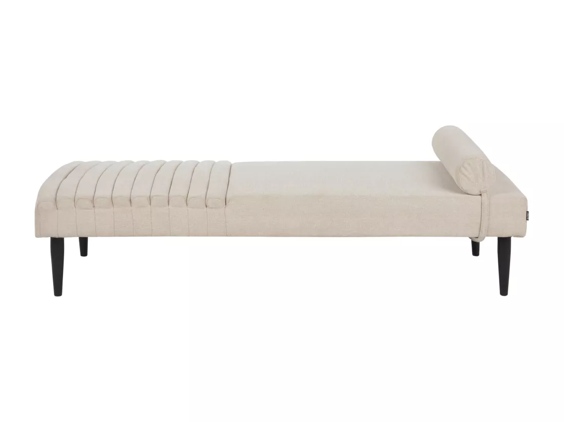 Chaise longue en tissu beige MAURIAC