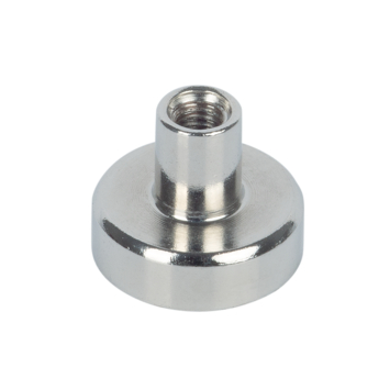 Magneet Neodymium schroefdop met zilver 16mm
