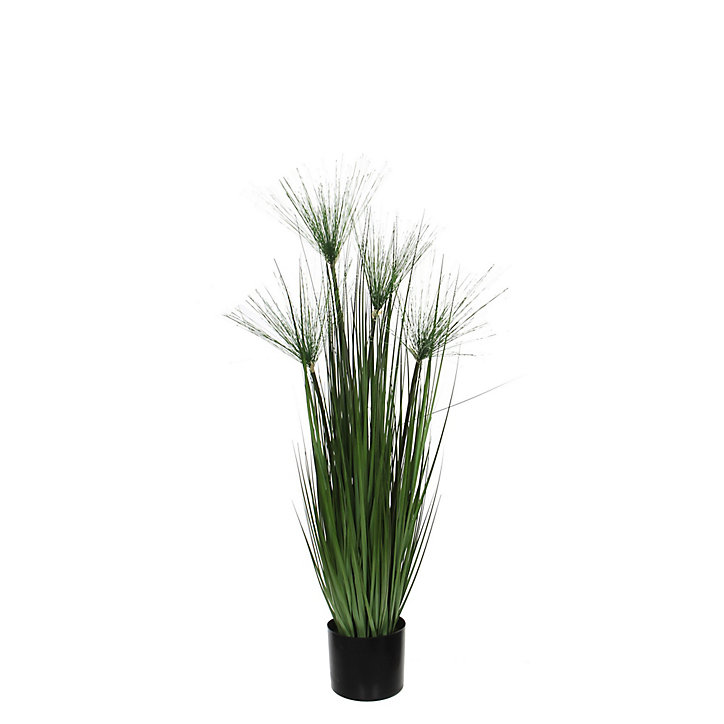 Papyrus artificiel en pot plastique vert ø15 x h.102 cm