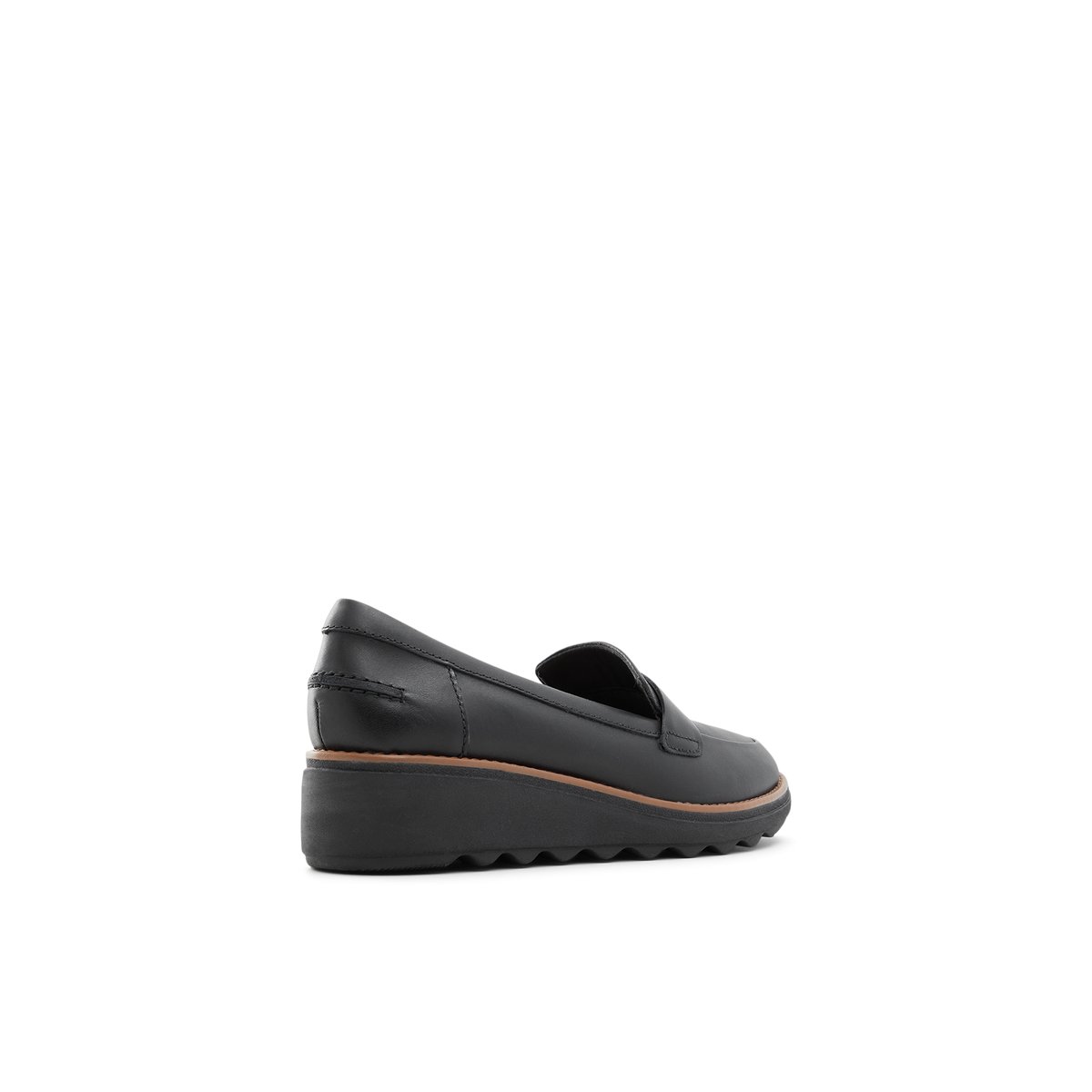 CLARKS-Sharon_graci-Facile à enfiler - Talon compensé - Noir