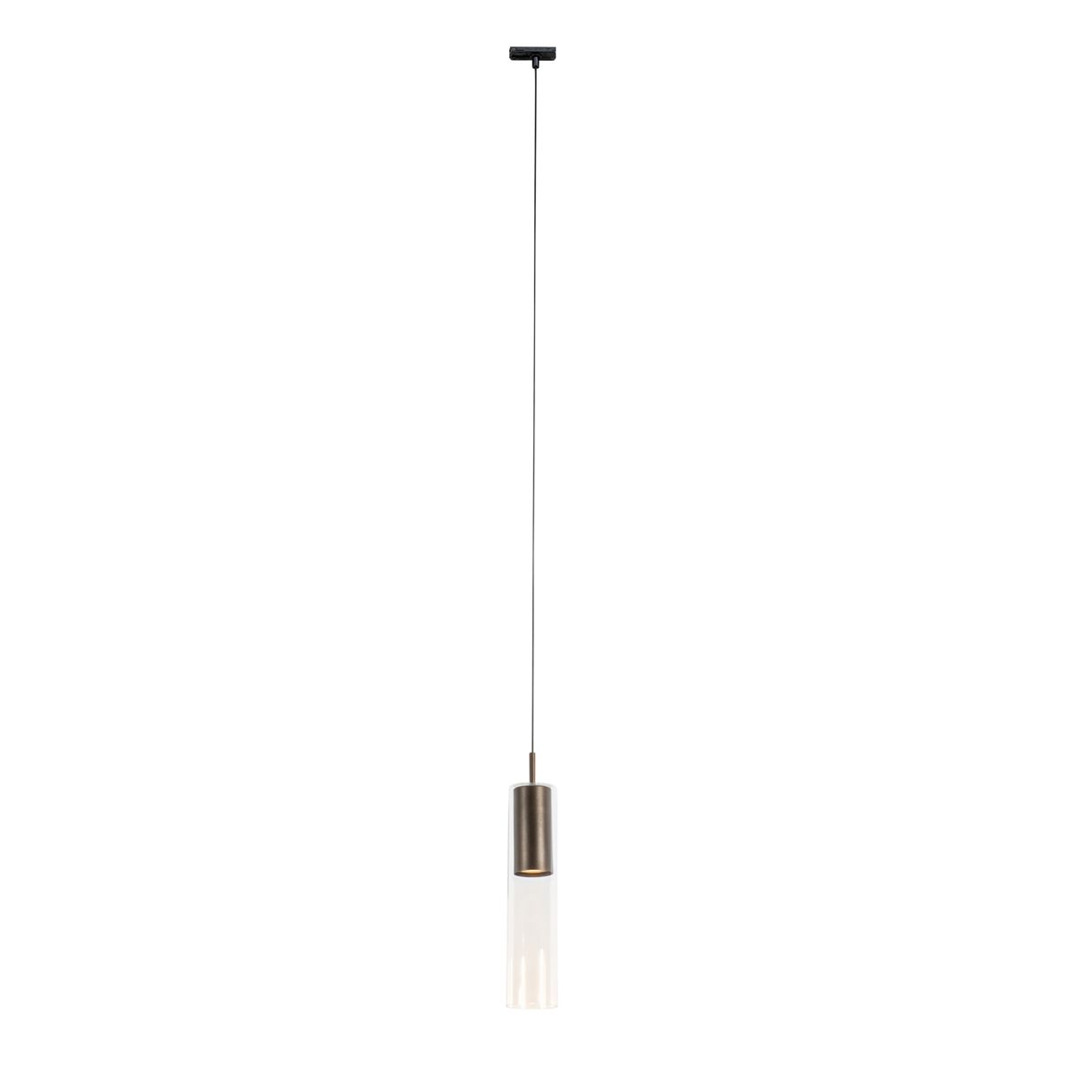 Moderne hanglamp donker brons voor railsysteem 1-fase - Iconic Lloyd