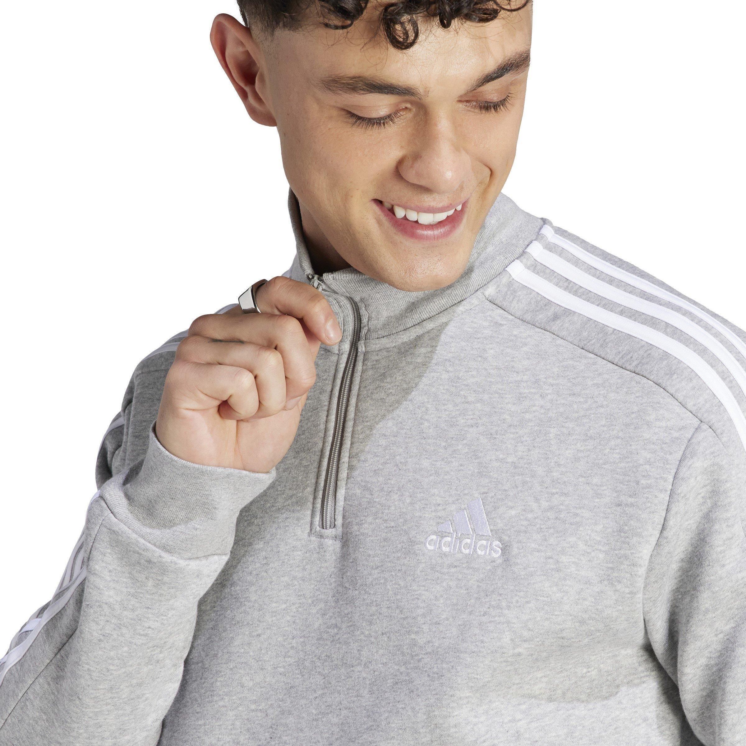adidas 3 Stripe Zip Top Mens