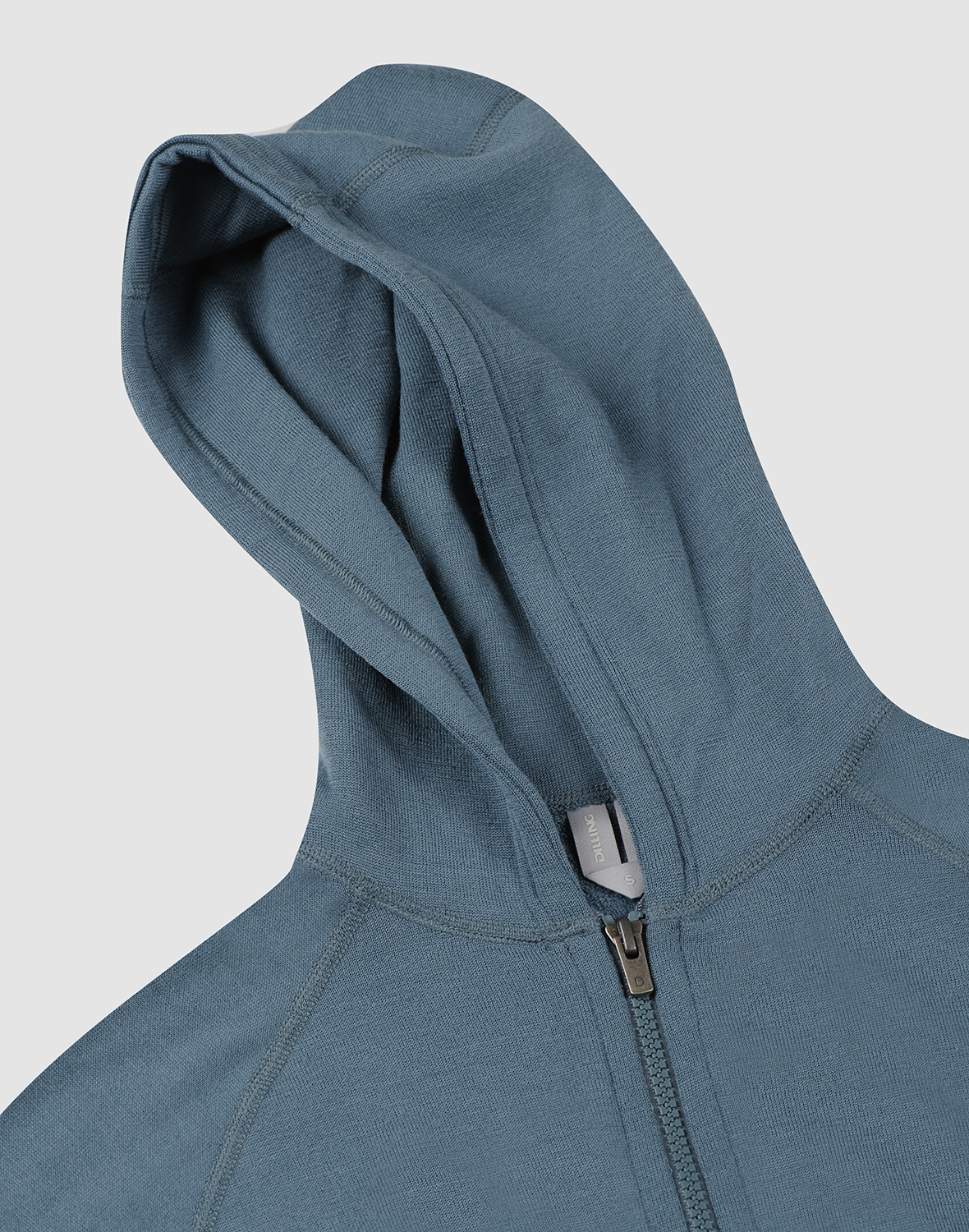 Vest met capuchon van merinowol terry voor heren