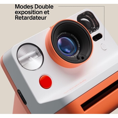 Appareil photo instantané Polaroid Now + Pack de films (8 photos) - Noir