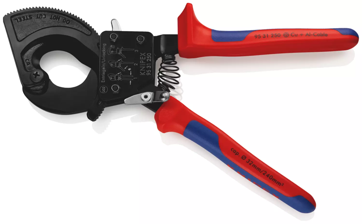 Knipex 9531250 Kabelschaar ratelprincipe - 250mm