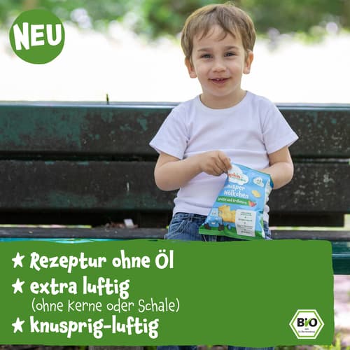 Pumpkin Organics Bio Knusper Wölkchen Karotte und Erdbeere ab 1 Jahr