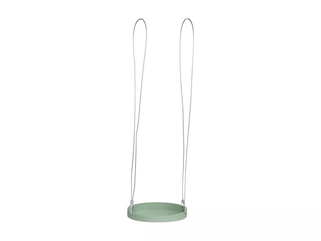 Support à plantes rond à suspendre vert Diamètre de 24 cm