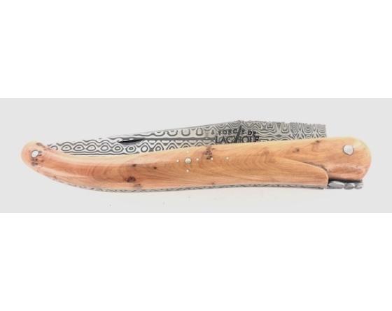 Laguiole Tradition 12 cm - damas - Genévrier Couteau de Poche Forge de Laguiole