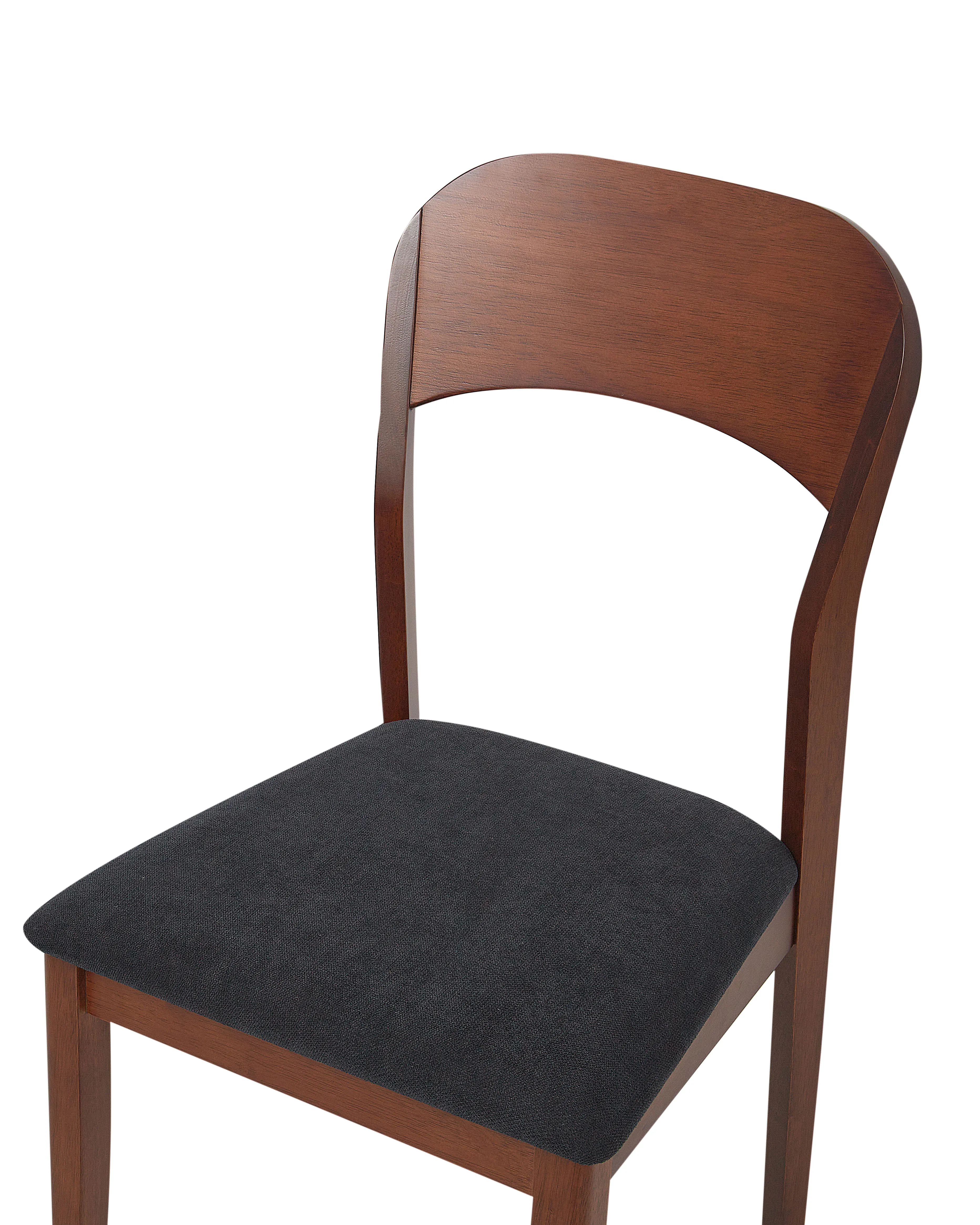Set van 2 eetkamerstoelen ALVIN Hout Donkerbruin