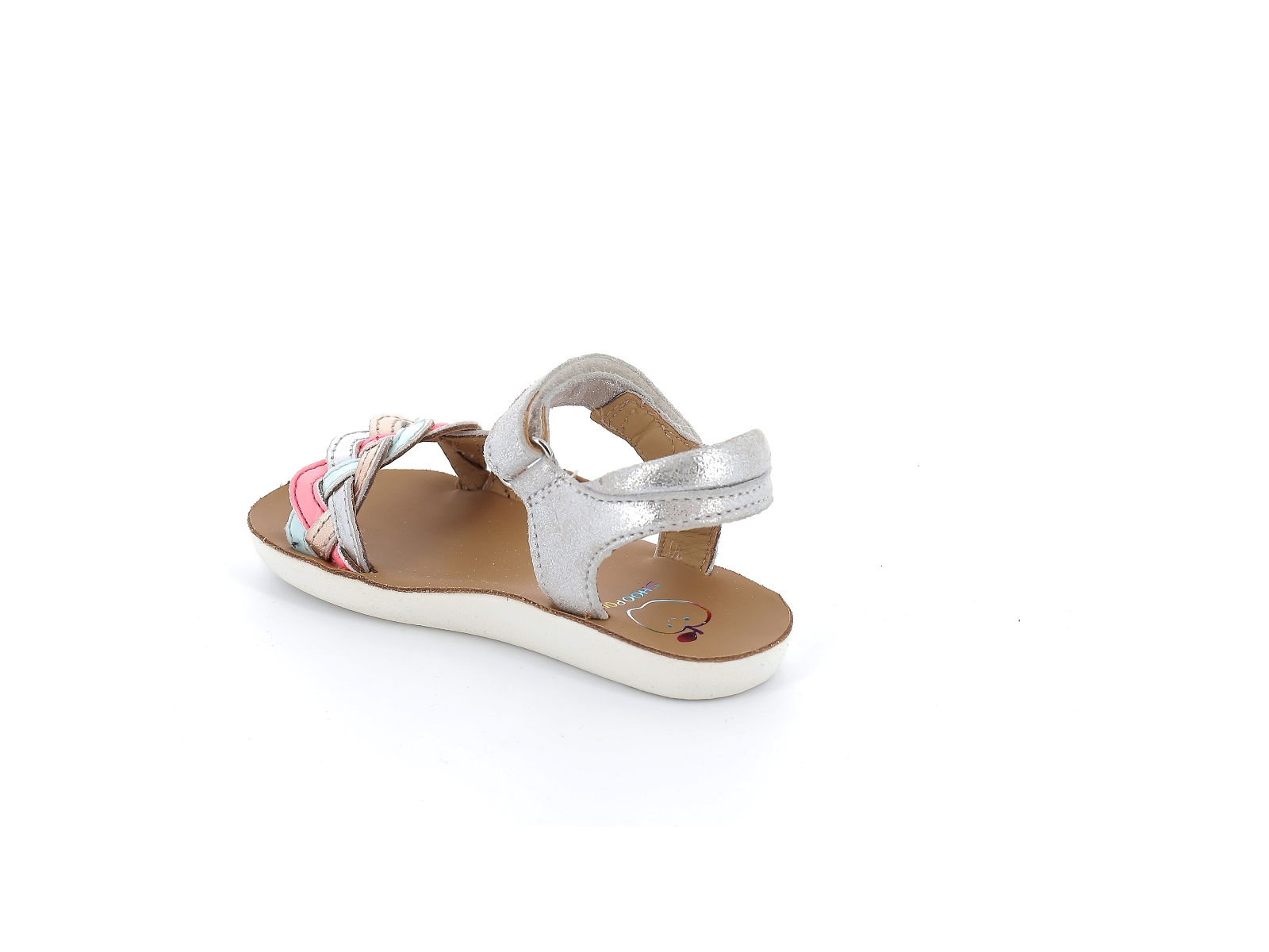 Shoopom-GOA WOWO K4MLDL0402 Cuir Argent Fushia