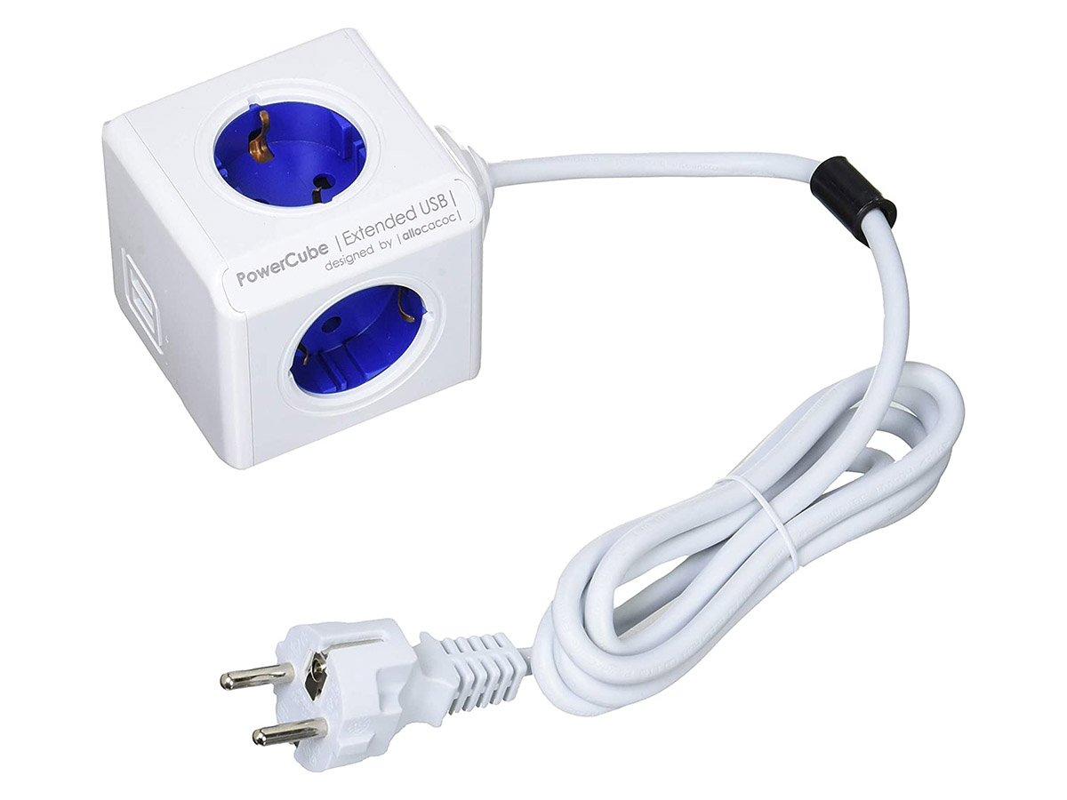 PowerCube Extended inclusief dock stekkerdoos - blue