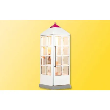 Viessmann Telefonzelle Telekom geschlossen 36 mm, beleuchtet