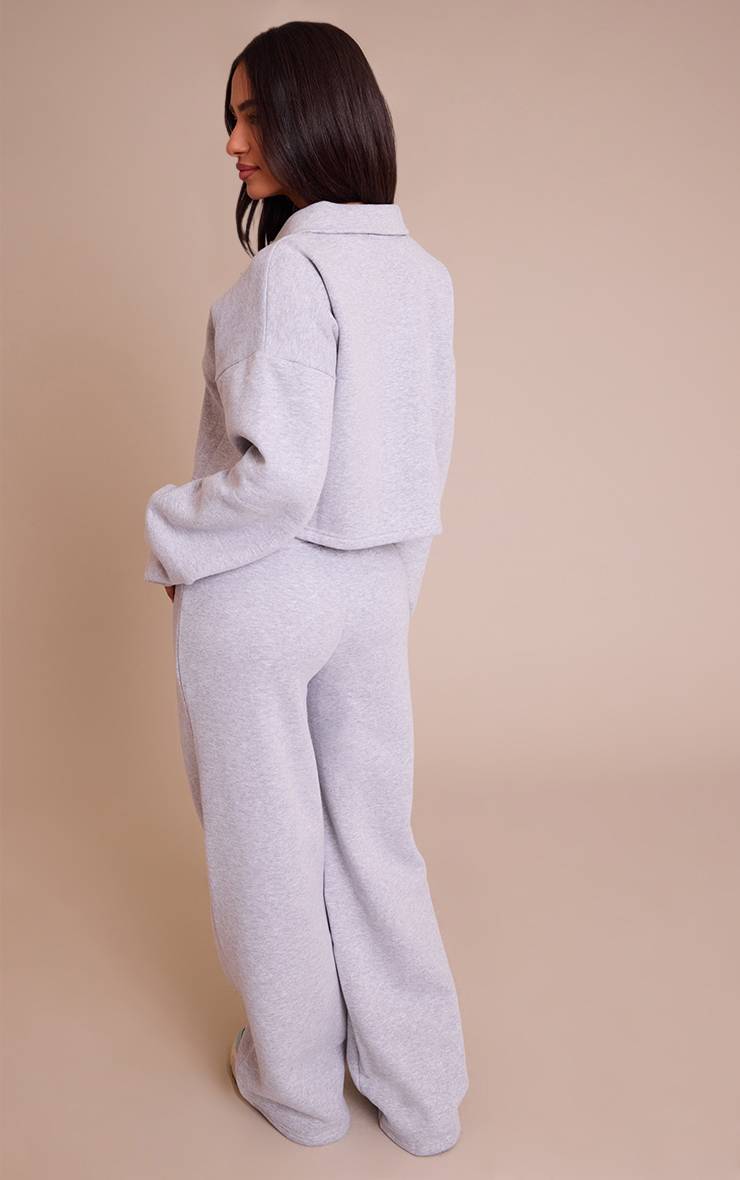 Gris Chiné Jogging Petite Taille Fine Jambe Droite