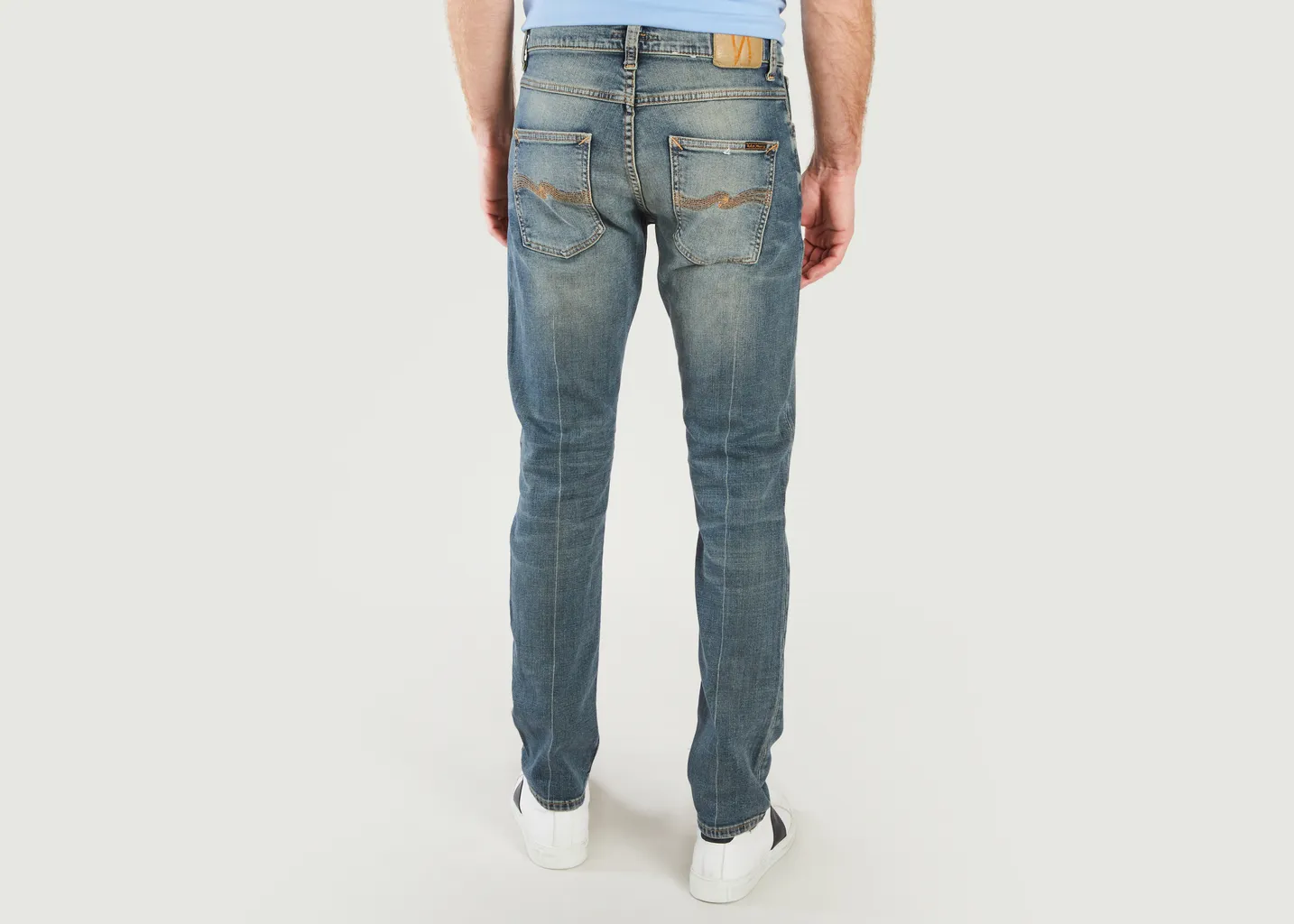 Jean Grim Tim Natural Worn Nudie Jeans