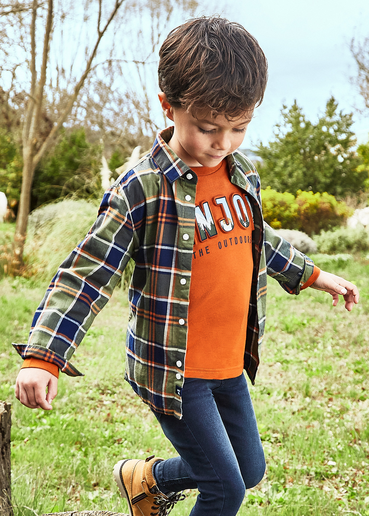 Camisa xadrez Better Cotton para meninos
