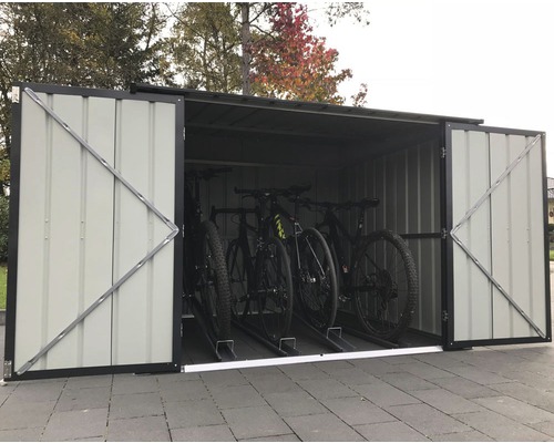 GLOBEL 6x6 fietsenstalling met fietsdrager 200x189 cm antraciet