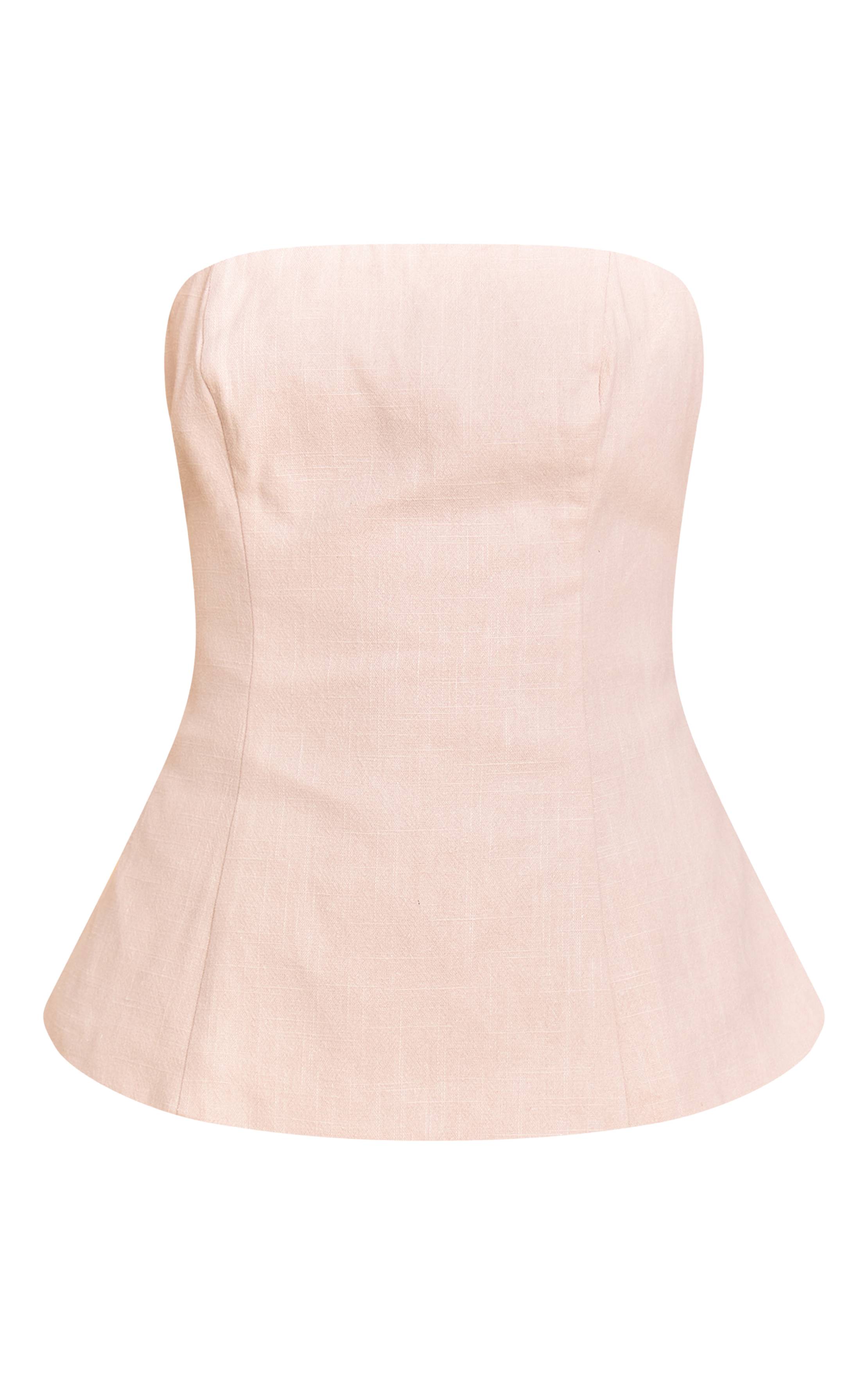 Naturel Haut Bandeau Long En Lin Premium Ensemble Coordonné
