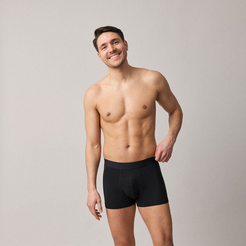 Boxershorts ohne Logo aus Bio-Baumwolle Mix (Schwarz/Grau/Hellgrau)