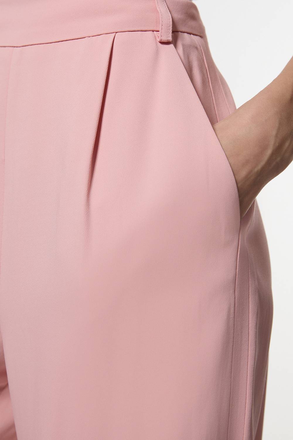KarenMillen Pantalon sur mesure en viscose stretch compact à jambes larges